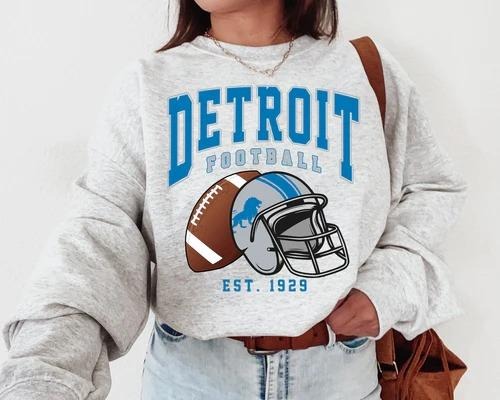 Detroit Football Vintage Detroit Football Fan Detroit T-Shirts, Hoodie, Sweatshirt - T-Shirt, Sweatshirt, Hoodie