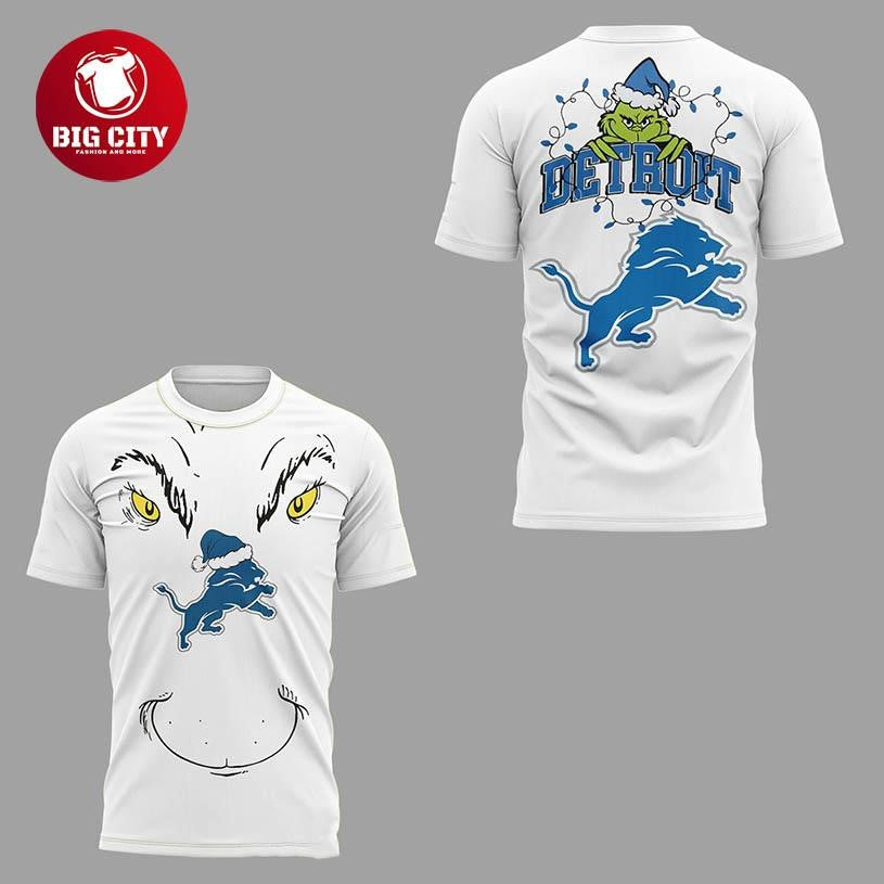 Detroit Lions Grinch Christmas 2025 Grinchmas Two Sided Shirt Unisex T-shirt, Sweatshirt, Hoodie, Long Sleeve Tee - T-Shirt, Sweatshirt, Hoodie