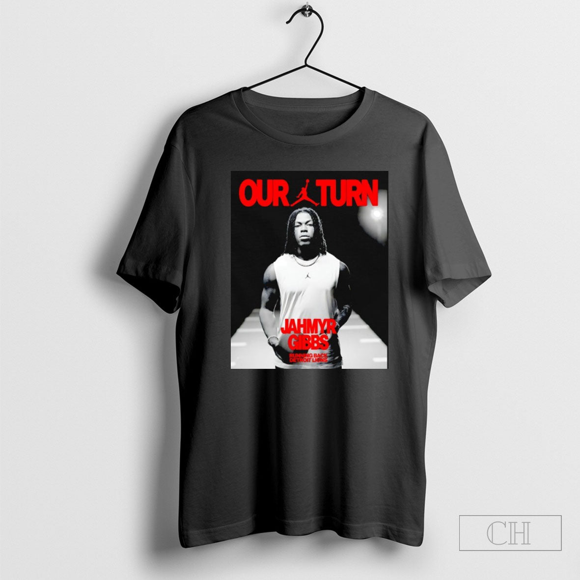 Detroit Lions Rb Jahmyr Gibbs Our Turn Unisex T-shirt, Sweatshirt, Hoodie, Long Sleeve Tee - T-Shirt, Sweatshirt, Hoodie