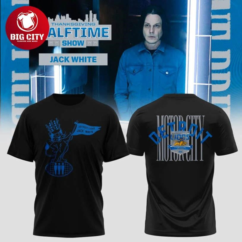 Detroit Lions x Jack White 2025 Two Sided Shirt Unisex T-shirt, Sweatshirt, Hoodie, Long Sleeve Tee - T-Shirt, Sweatshirt, Hoodie