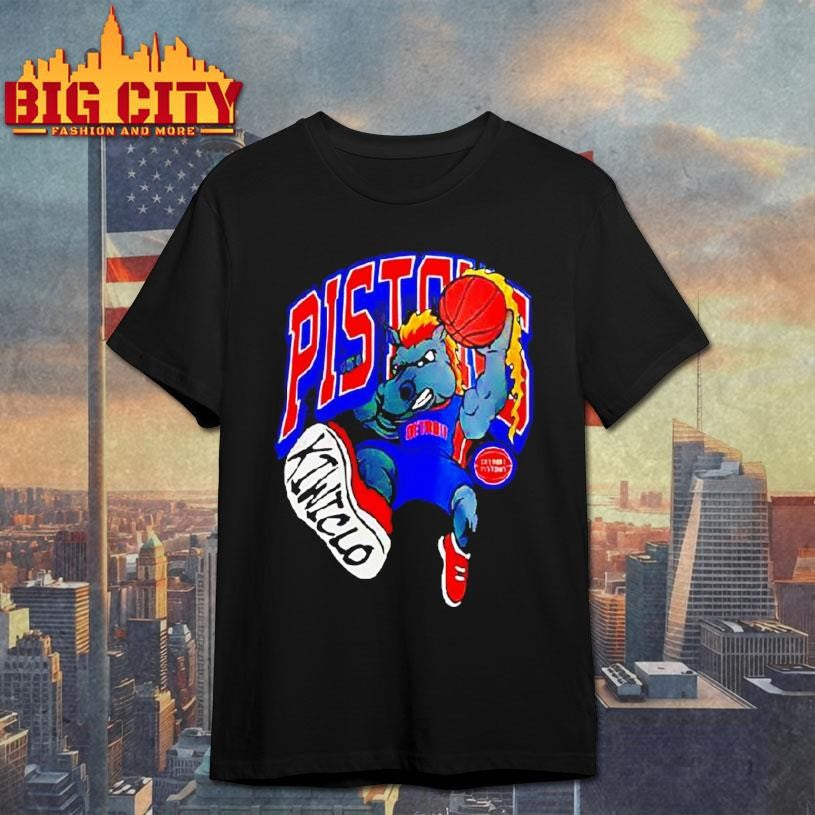 Detroit Pistons Hoopers Birthday Mascot Shirt Unisex T-shirt, Sweatshirt, Hoodie, Long Sleeve Tee - T-Shirt, Sweatshirt, Hoodie