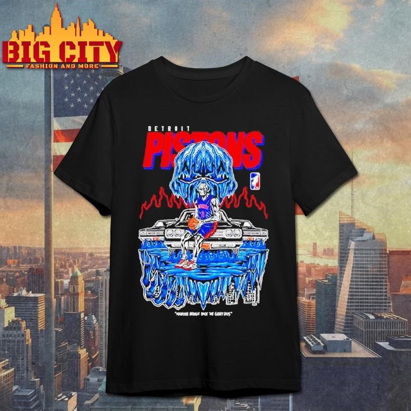 Detroit Pistons Icy Skull Car Graphic Shirt Unisex T-shirt, Sweatshirt, Hoodie, Long Sleeve Tee - T-Shirt, Sweatshirt, Hoodie