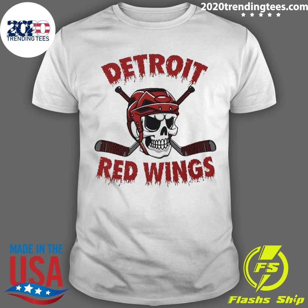 Detroit Red Wings Skull Hockey Shirt Unisex T-shirt, Sweatshirt, Hoodie, Long Sleeve Tee - T-Shirt, Sweatshirt, Hoodie