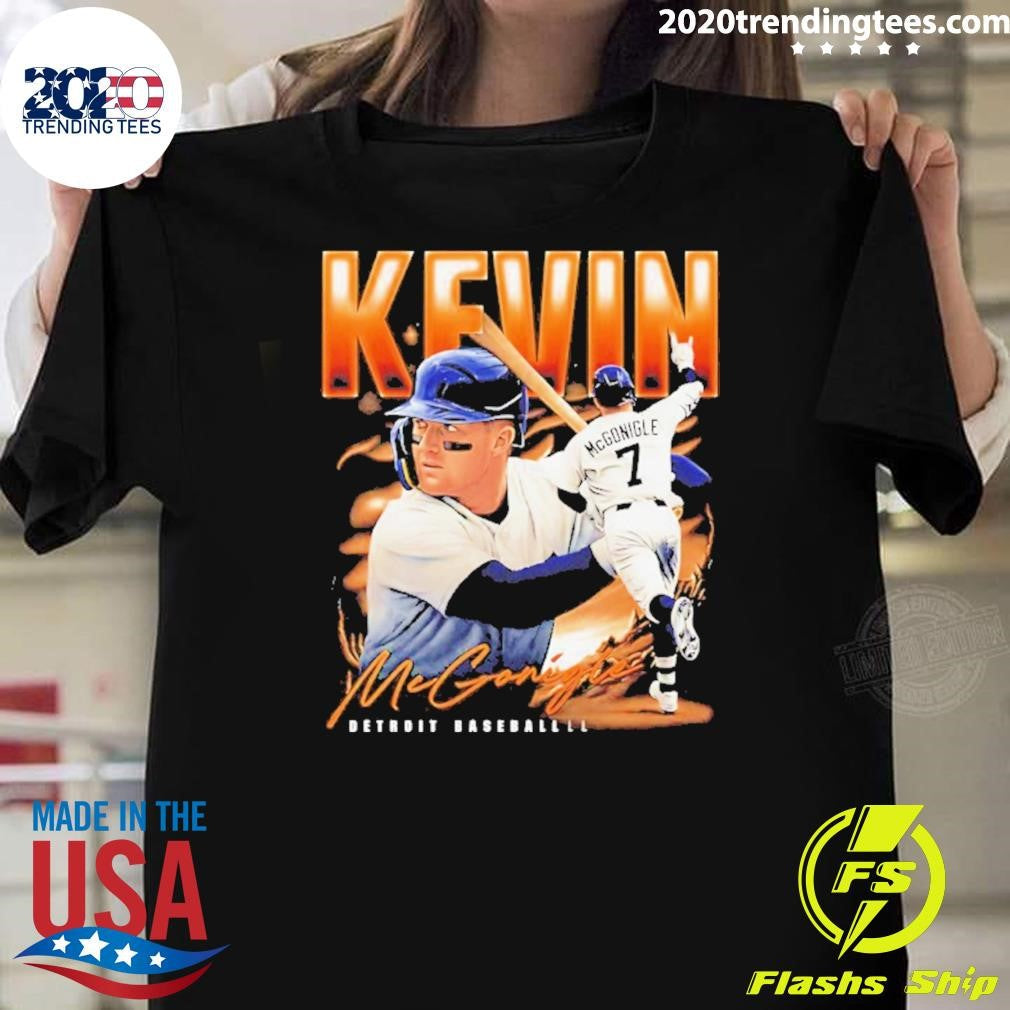 Detroit Tigers Kevin Mcgonigle Collage Signature Airbrush Shirt Unisex T-shirt, Sweatshirt, Hoodie, Long Sleeve Tee - T-Shirt, Sweatshirt, Hoodie