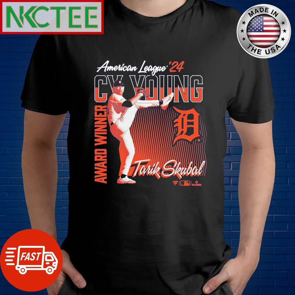 Detroit Tigers Tarik Skubal Navy 2024 American League Cy Young Award Winner T-Shirt Unisex T-shirt, Sweatshirt, Hoodie, Long Sleeve Tee - T-Shirt, Sweatshirt, Hoodie