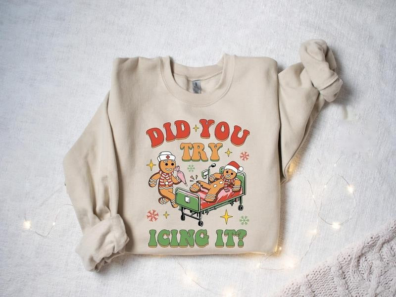 Did You Try Icing Nurse Physical Therapist Shirt Emergency Shirt School Nurse T-Shirts, Hoodie, Sweatshirt - T-Shirt, Sweatshirt, Hoodie
