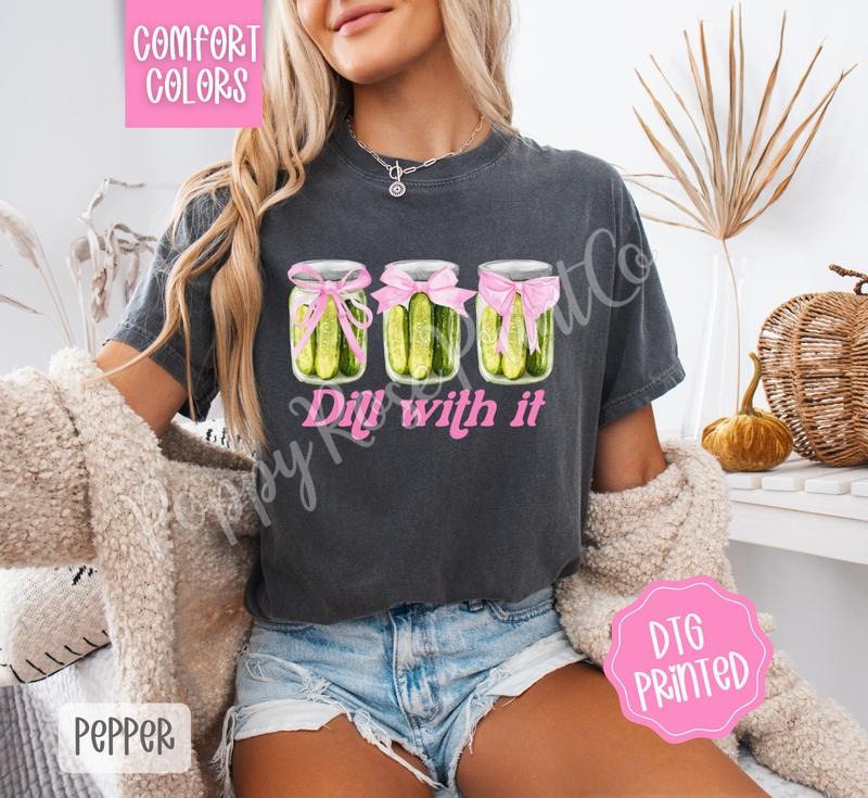 Dill Comfort Colors Shirt Cute Pickle Her T-Shirts, Hoodie, Sweatshirt - T-Shirt, Sweatshirt, Hoodie