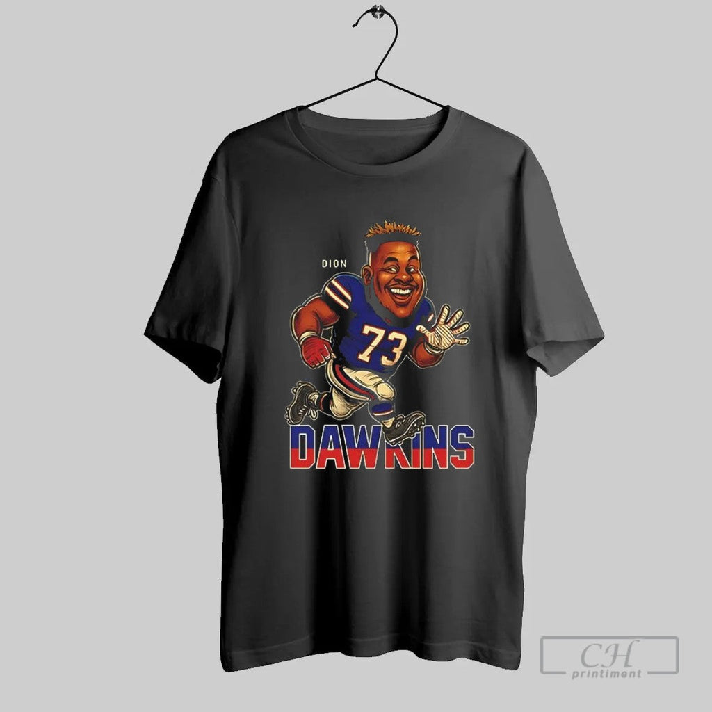 Dion Dawkins Football Caricature Cartoon T Shirt Unisex T-shirt, Sweatshirt, Hoodie, Long Sleeve Tee - T-Shirt, Sweatshirt, Hoodie