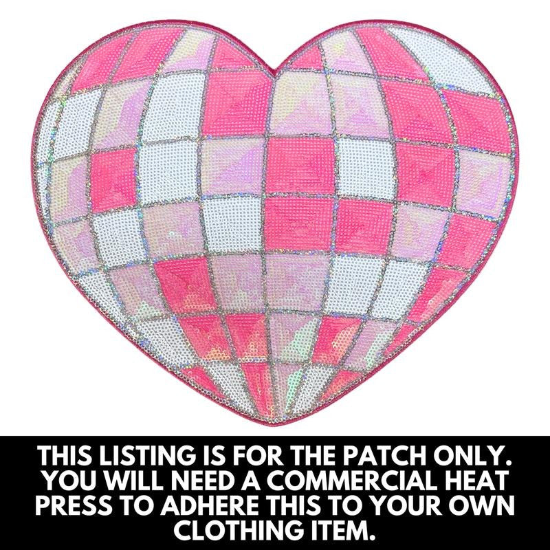 Disco Ball Heart Sequin Patch PATCH ONLY T-Shirts, Hoodie, Sweatshirt - T-Shirt, Sweatshirt, Hoodie