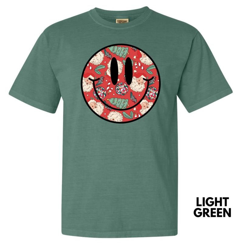 Disco Santa Happy Face Comfort Colors 'NLB' T-Shirts, Hoodie, Sweatshirt - T-Shirt, Sweatshirt, Hoodie