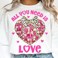 Disco Valentine Coquette Bow Heart Glitter Valentine Heart Valentine All You Need Is Love Valentine Coquette T-Shirts, Hoodie, Sweatshirt - T-Shirt, Sweatshirt, Hoodie