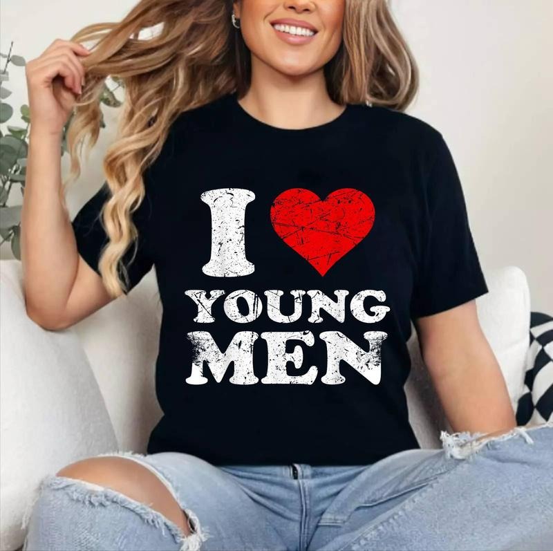 Distressed I Heart Young I Love Young Cotton 100% Top Womenswear T-Shirts, Hoodie, Sweatshirt - T-Shirt, Sweatshirt, Hoodie