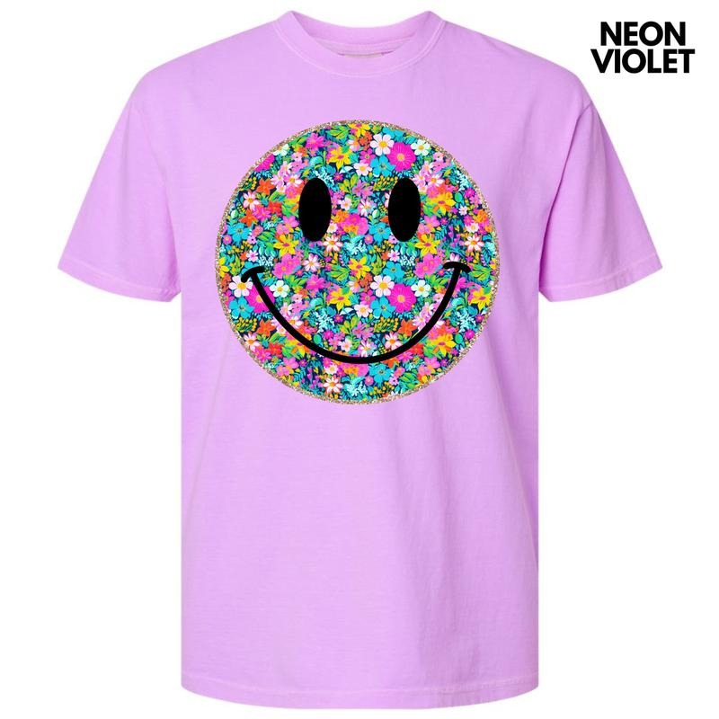 Ditzy Floral Happy Face Comfort Colors 'NLB' T-Shirts, Hoodie, Sweatshirt - T-Shirt, Sweatshirt, Hoodie