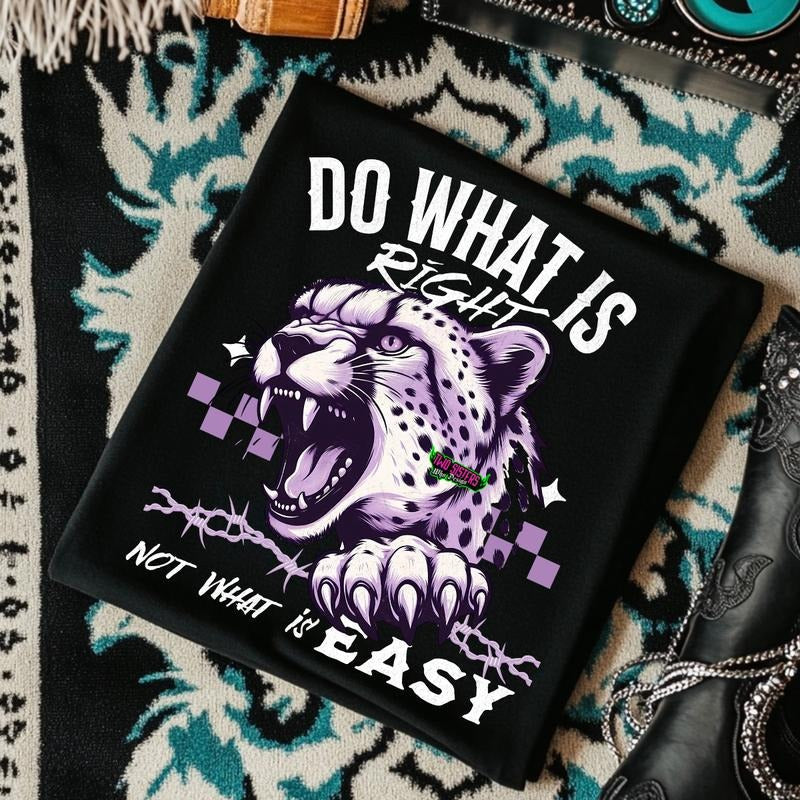 Do What Is Right Not What Is Easy Black Short Sleeve Animal Lover Shirt Inspirational Vintage T-Shirts, Hoodie, Sweatshirt - T-Shirt, Sweatshirt, Hoodie