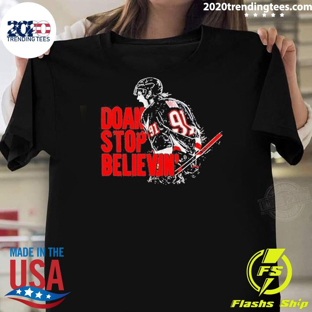 Doan Stop Believin Josh Doan Buffalo Sabres Nhl Hockey 2026 Shirt Unisex T-shirt, Sweatshirt, Hoodie, Long Sleeve Tee - T-Shirt, Sweatshirt, Hoodie