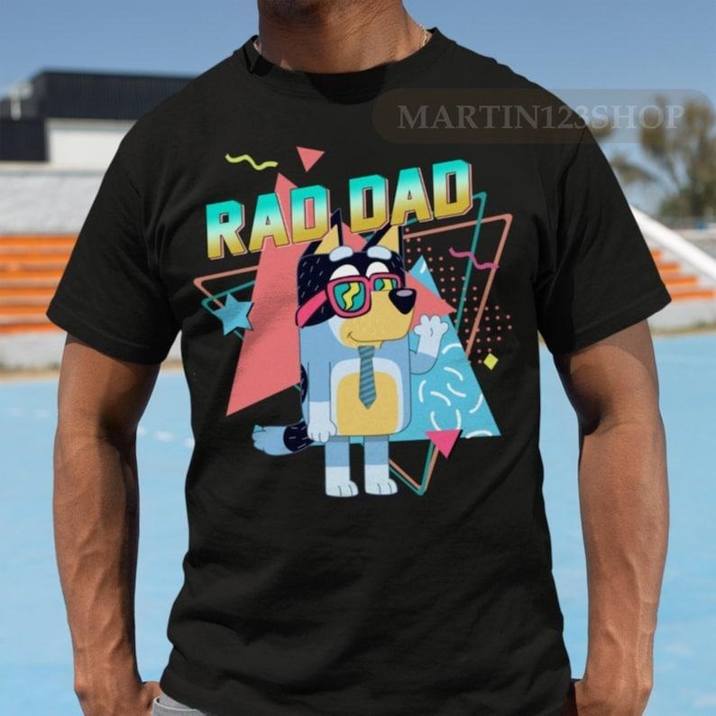 Dog Bandit Rad Dad Shirt. Dog Dad Shirt Dad Cartoon Dog Bingo Family Shirt Dog Family Shirt Cool Dad Club Shirt T-Shirts, Hoodie, Sweatshirt - T-Shirt, Sweatshirt, Hoodie
