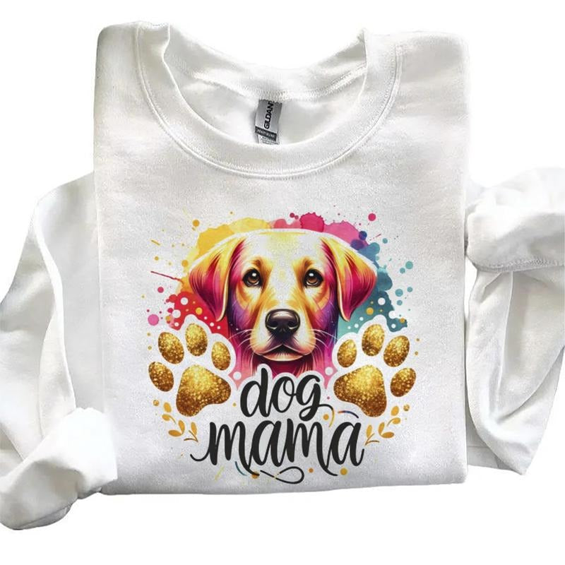 Dog Mama Dog Gold Glitter Paw Puppy Dog Lover T-Shirts, Hoodie, Sweatshirt - T-Shirt, Sweatshirt, Hoodie