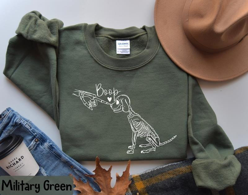 Dog Skeleton Funny Dog Shirt Dog Lover Dog Mom Spooky Dog Shirt Skeleton Cotton Polyester Womenswear T-Shirts, Hoodie, Sweatshirt - T-Shirt, Sweatshirt, Hoodie