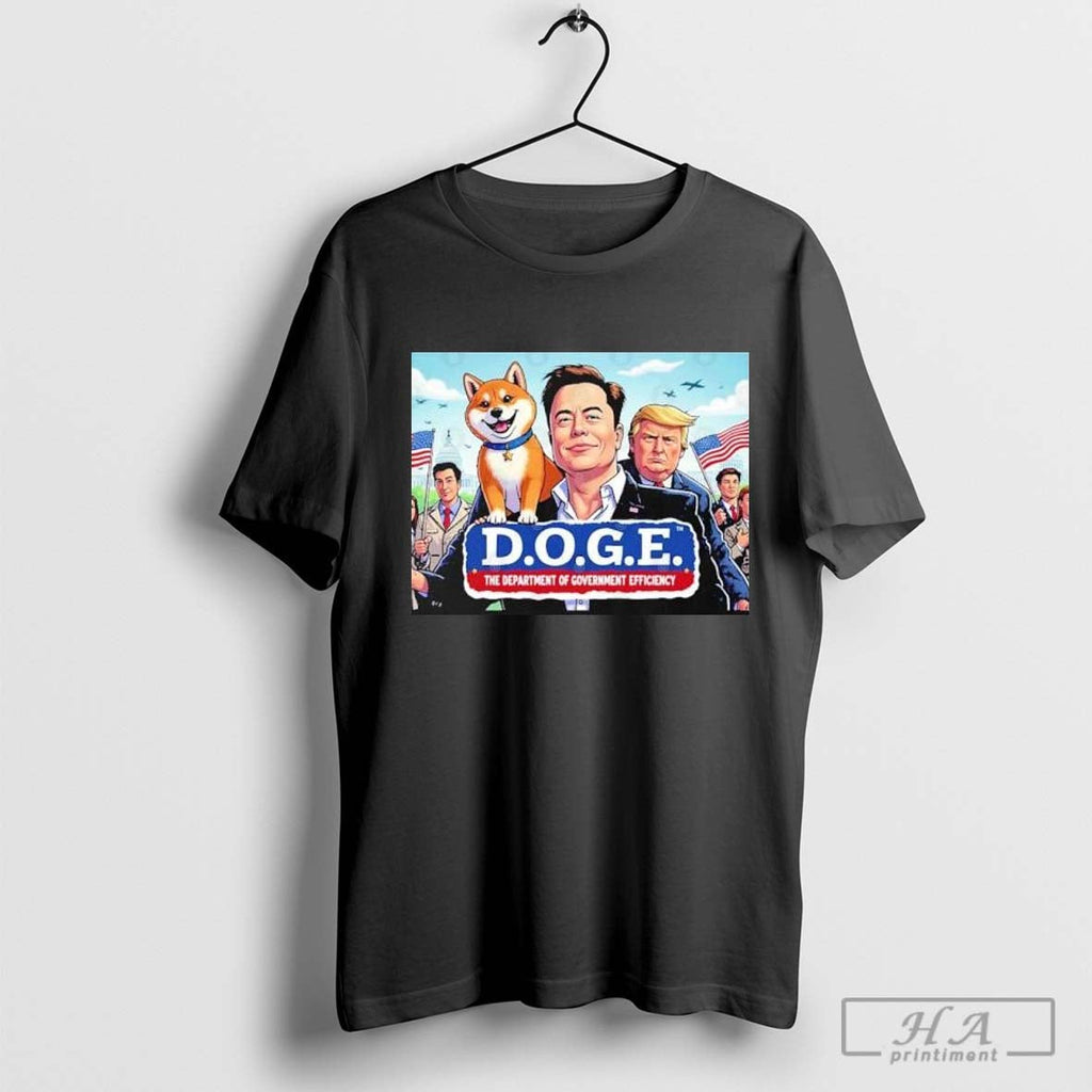 Doge Elon Trump The Department Of Government Efficiency Unisex T-shirt, Sweatshirt, Hoodie, Long Sleeve Tee - T-Shirt, Sweatshirt, Hoodie