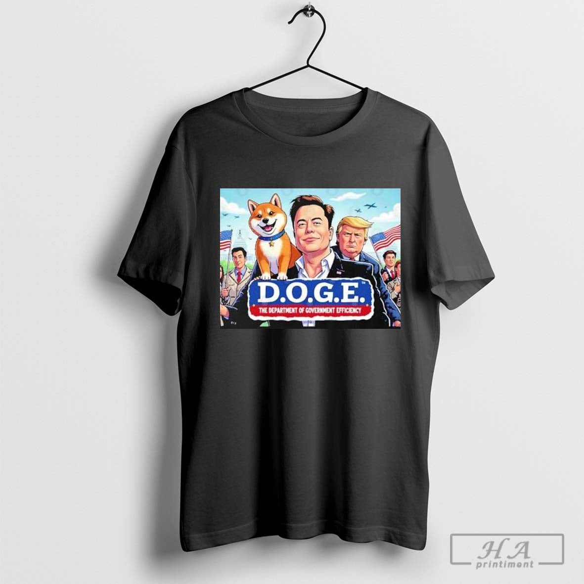 Doge Elon Trump The Department Of Government Efficiency Unisex T-shirt, Sweatshirt, Hoodie, Long Sleeve Tee - T-Shirt, Sweatshirt, Hoodie