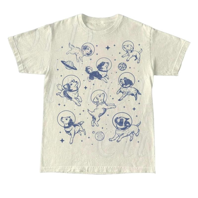 Dogs Space Retro Funny Galaxy Dog Moon 90s Shirt Vintage Animal Gag Dog Lovers T-Shirts, Hoodie, Sweatshirt - T-Shirt, Sweatshirt, Hoodie