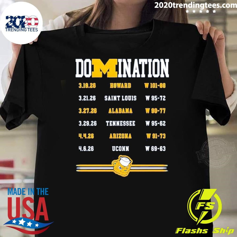 Domination Michigan Wolverines Basketball Howard Saint Louis Alabama Tennessee shirt Unisex T-shirt, Sweatshirt, Hoodie, Long Sleeve Tee - T-Shirt, Sweatshirt, Hoodie