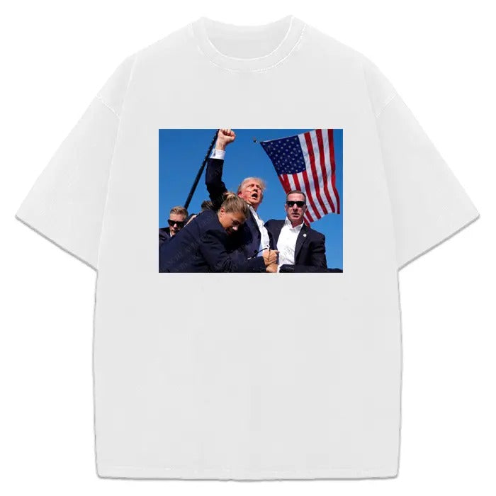 Donald Trump Fist Pump Shots Survivior President 2024 Victory Custom Cotton Streetwear T-Shirts, Hoodie, Sweatshirt - T-Shirt, Sweatshirt, Hoodie