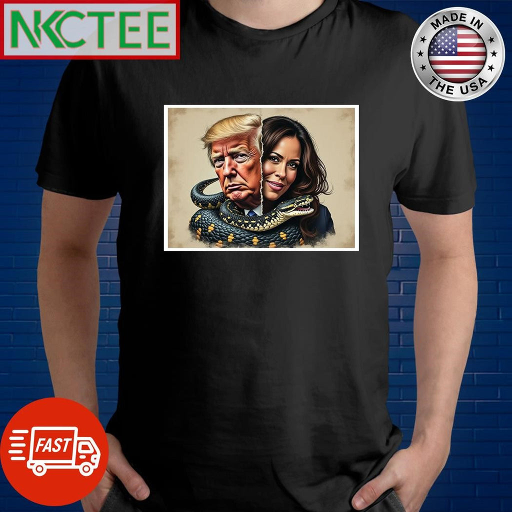 Donald Trump Kamala Harris snake shirt Unisex T-shirt, Sweatshirt, Hoodie, Long Sleeve Tee - T-Shirt, Sweatshirt, Hoodie