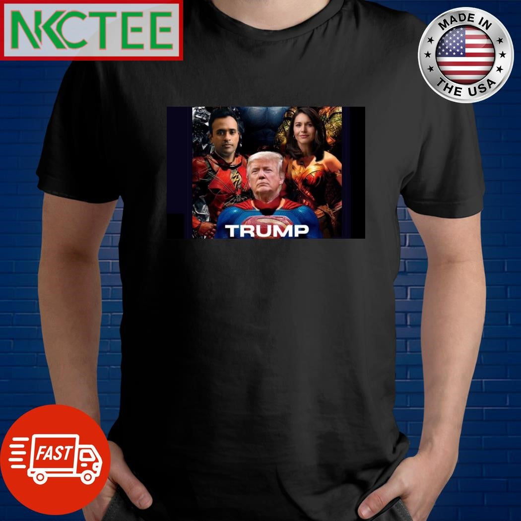 Donald Trump Shares Bizarre Image of Himself, Others as DC Superheroes shirt Unisex T-shirt, Sweatshirt, Hoodie, Long Sleeve Tee - T-Shirt, Sweatshirt, Hoodie