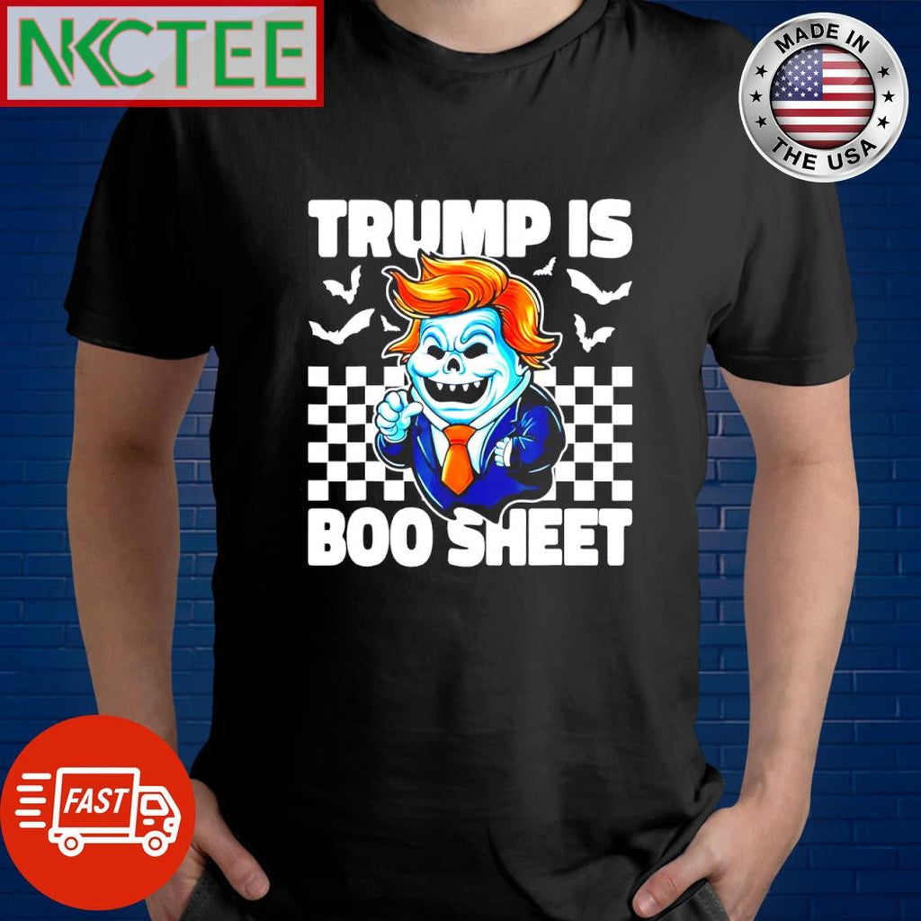 Donald Trump is boo sheet Halloween ghost bat shirt Unisex T-shirt, Sweatshirt, Hoodie, Long Sleeve Tee - T-Shirt, Sweatshirt, Hoodie