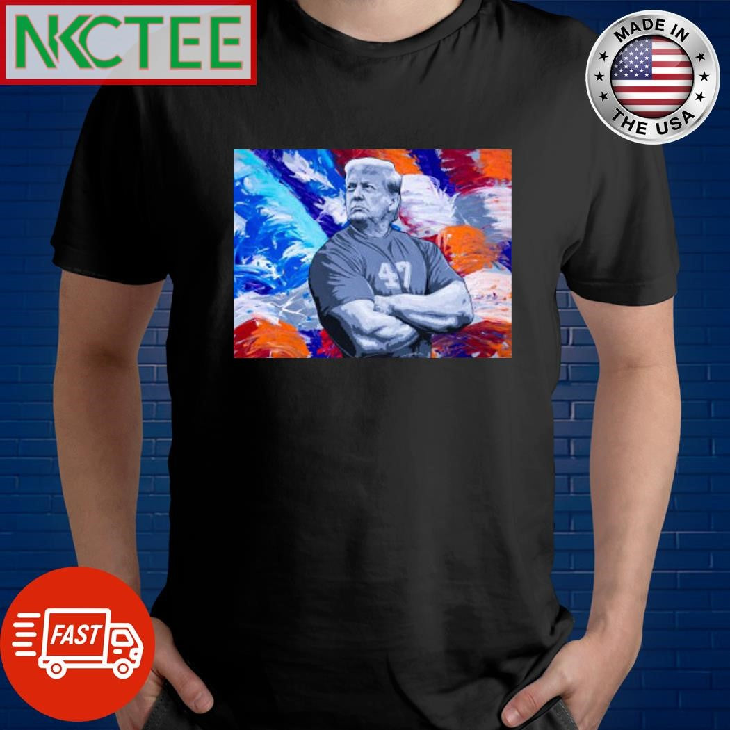 Donald Trump wear 47 t-shirt paint Unisex T-shirt, Sweatshirt, Hoodie, Long Sleeve Tee - T-Shirt, Sweatshirt, Hoodie