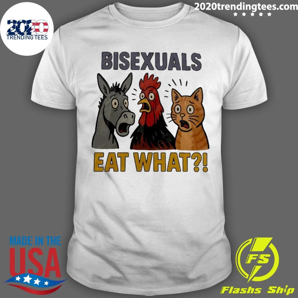 Donkey Chiken And Cat Bisexual Eat What Funny Shirt Unisex T-shirt, Sweatshirt, Hoodie, Long Sleeve Tee - T-Shirt, Sweatshirt, Hoodie