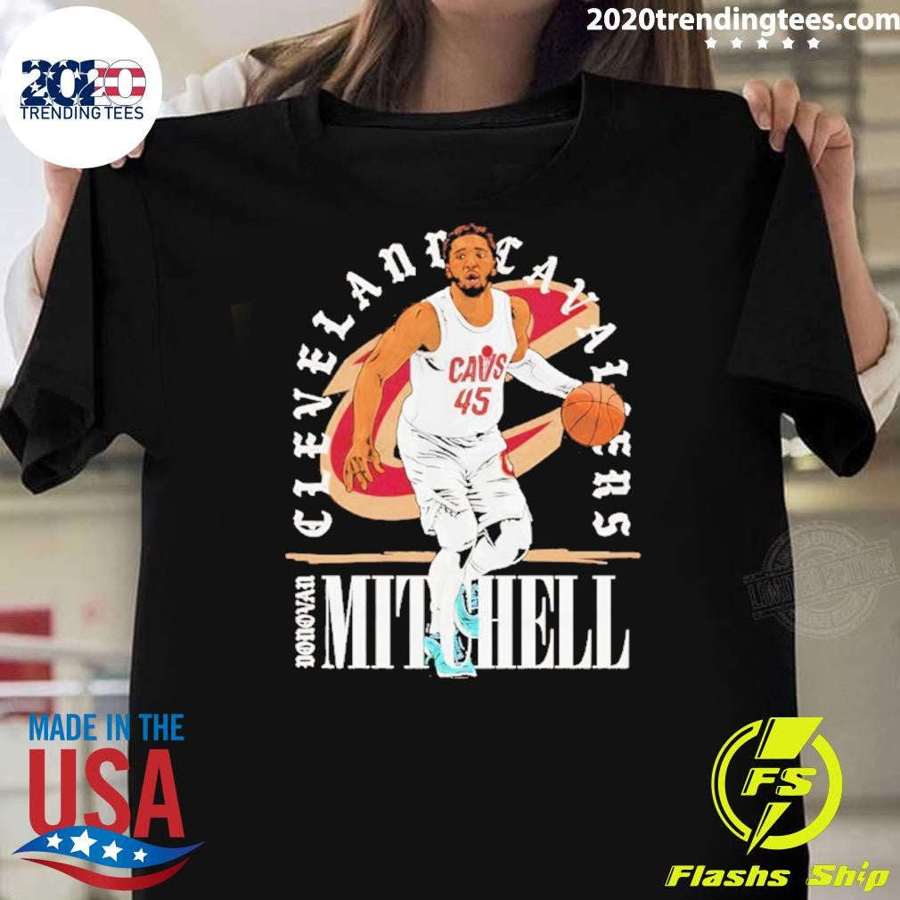 Donovan Mitchell Dribbling Shield Cleveland Cavaliers Graphic Shirt Unisex T-shirt, Sweatshirt, Hoodie, Long Sleeve Tee - T-Shirt, Sweatshirt, Hoodie