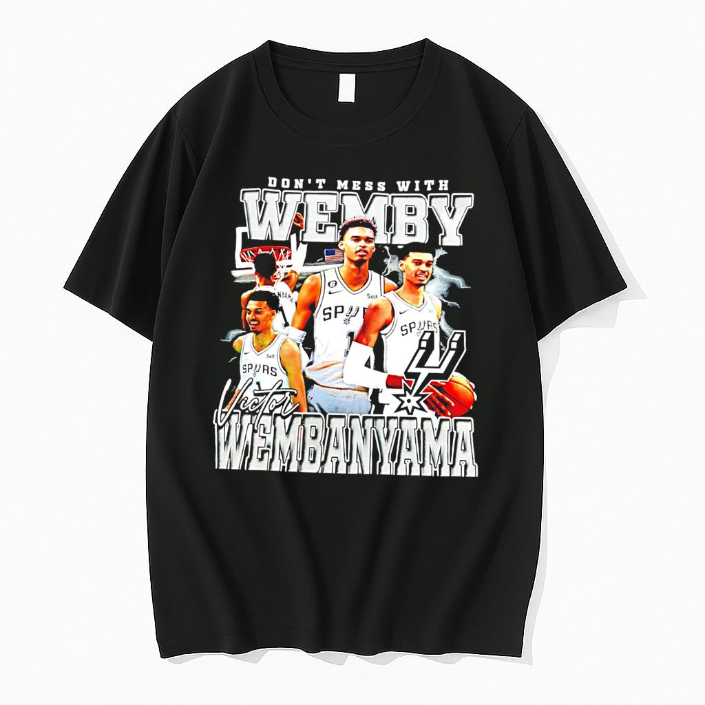 Dont Mess With Wemby Victor Wembanyama San Antonio Spurs Graphic Tee Tshirts Sweater Unisex T-shirt, Sweatshirt, Hoodie, Long Sleeve Tee - T-Shirt, Sweatshirt, Hoodie