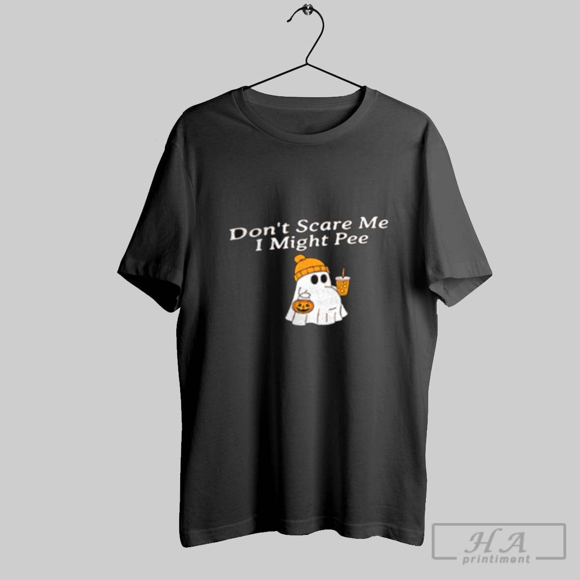 Dont Scare Me I Might Pee Halloween Pregnant Ghost Unisex T-shirt, Sweatshirt, Hoodie, Long Sleeve Tee - T-Shirt, Sweatshirt, Hoodie