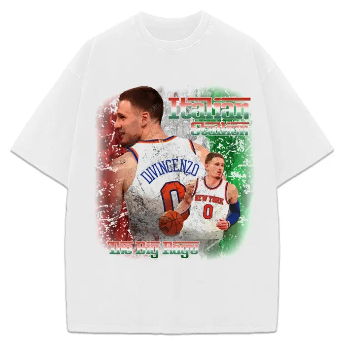 Donte DiVincenzo New York Italian Stallion Big Ragu Custom Knicks Fans Cotton Menswear T-Shirts, Hoodie, Sweatshirt - T-Shirt, Sweatshirt, Hoodie