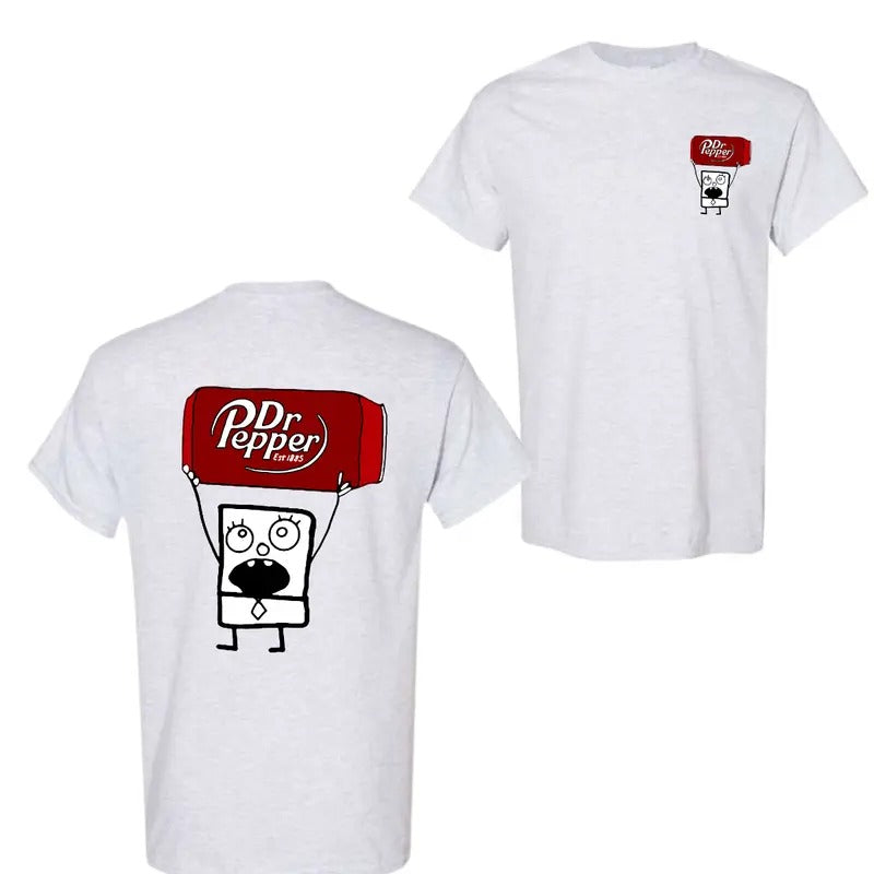 Doodlebob Dr Pepper Essential 2 Sided Funny Drinking Summer T-Shirts, Hoodie, Sweatshirt - T-Shirt, Sweatshirt, Hoodie