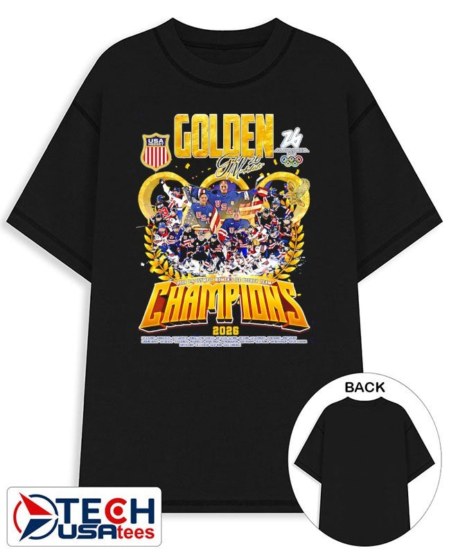 Double Gold Medalists 2026 U.S. Olympic Womens Ice Hockey Team Champions shirt Unisex T-shirt, Sweatshirt, Hoodie, Long Sleeve Tee - T-Shirt, Sweatshirt, Hoodie