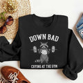 Down Bad Crying Gym Racoon Meme Funny Workout Gym Weightlifting Down Bad Crying Girlfriend T-Shirts, Hoodie, Sweatshirt - T-Shirt, Sweatshirt, Hoodie