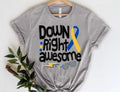 Down Syndrome Awareness Shirt 321 Shirt Down Right Awesome World Down Syndrome Day Shirt Sped Teacher Down Syndrome Ribbon Shirt T-Shirts, Hoodie, Sweatshirt - T-Shirt, Sweatshirt, Hoodie