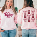 Dr Pepper Coquette Bow Pink Retro Soft Drink Funny Her Casual Long Sleeve Preppy Soda T-Shirts, Hoodie, Sweatshirt - T-Shirt, Sweatshirt, Hoodie