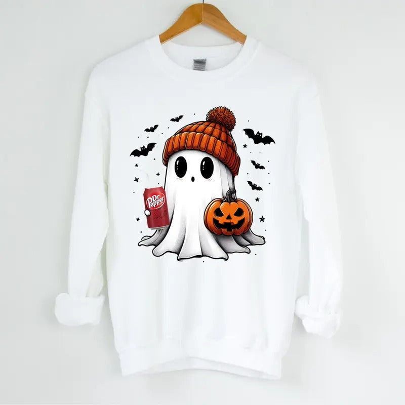 Dr Pepper Ghost Cute Halloween Womenswear Fabric T-Shirts, Hoodie, Sweatshirt - T-Shirt, Sweatshirt, Hoodie