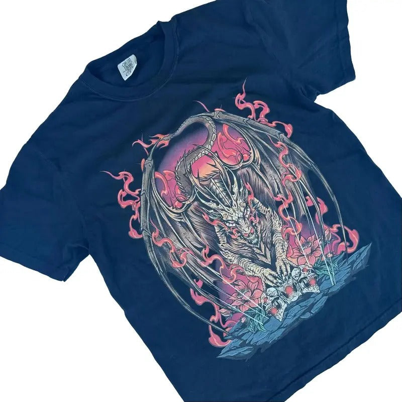 Dragon Comfort Colors Halloween Shirt Funny Scary 90'S Alternative Book Lover T-Shirts, Hoodie, Sweatshirt - T-Shirt, Sweatshirt, Hoodie