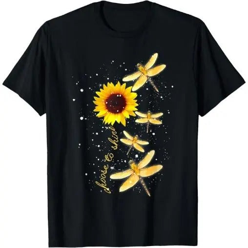 Dragonfly Sunflower Teacher Growth Mindset Choose Shine Made USA T-Shirts, Hoodie, Sweatshirt - T-Shirt, Sweatshirt, Hoodie