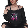 Drop Shoulder Goth Inspired Hot Pink 'Fierce' Rose Grunge Meets Dark Metal Bold & Colorful Statement Piece Edgy Streetwear Goth & Alt Lovers Dark Fierce & Fearless Unique & T-Shirts, Hoodie, Sweatshirt - T-Shirt, Sweatshirt, Hoodie