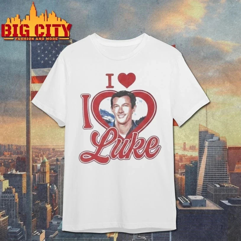 Dua Lipa Callum Turner I Heart Luke shirt Unisex T-shirt, Sweatshirt, Hoodie, Long Sleeve Tee - T-Shirt, Sweatshirt, Hoodie
