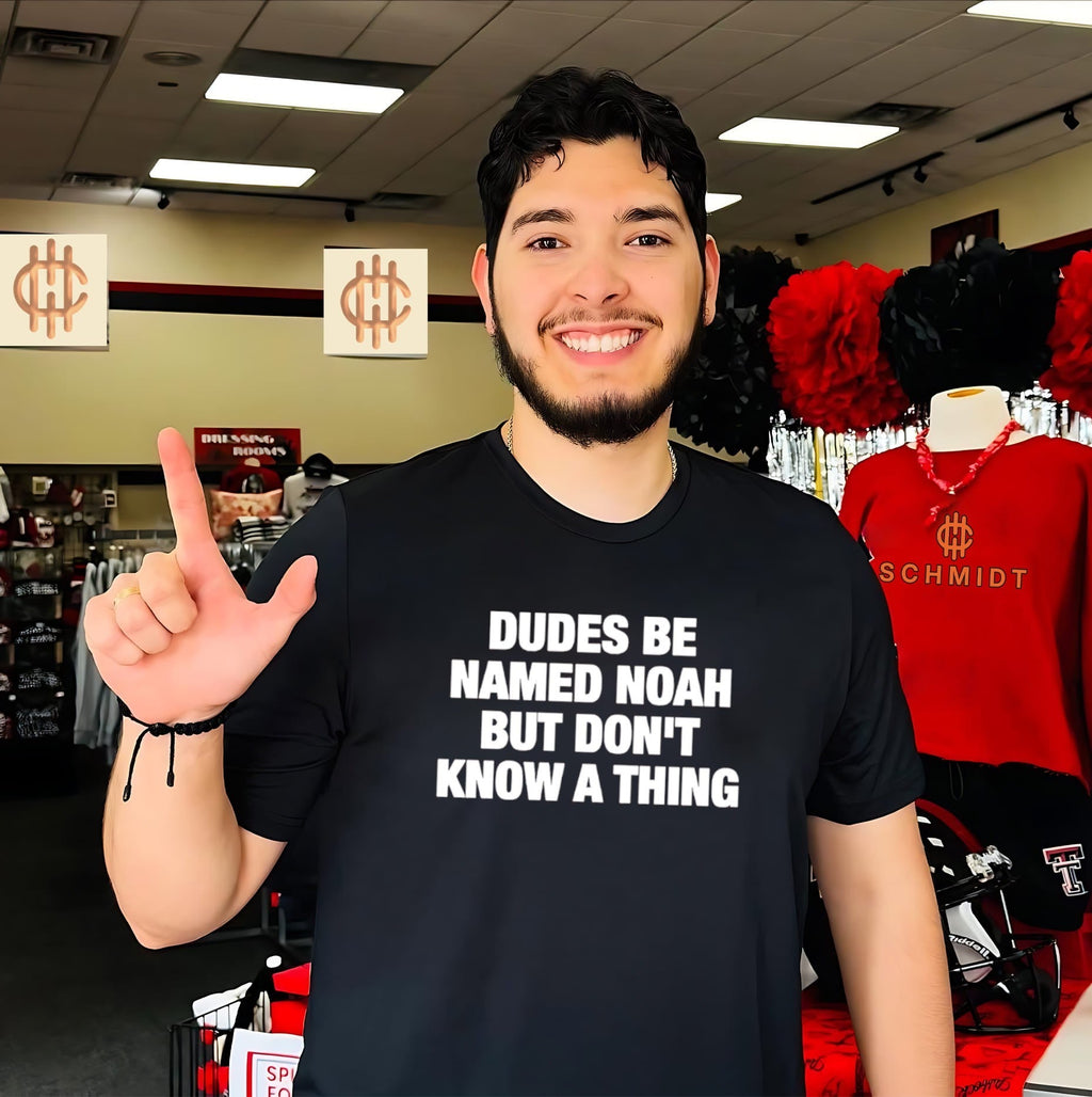 Dudes be named noah but dont know a thing shirt Unisex T-shirt, Sweatshirt, Hoodie, Long Sleeve Tee - T-Shirt, Sweatshirt, Hoodie