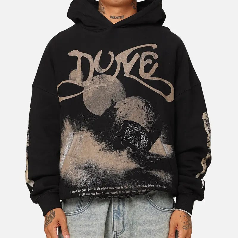 Dune Man Vintage Black Trending Movie Vintage 90s Movie Fans Him Her Urbanwear Shirt Casual Fabric Menswear Heart Cotton T-Shirts, Hoodie, Sweatshirt - T-Shirt, Sweatshirt, Hoodie