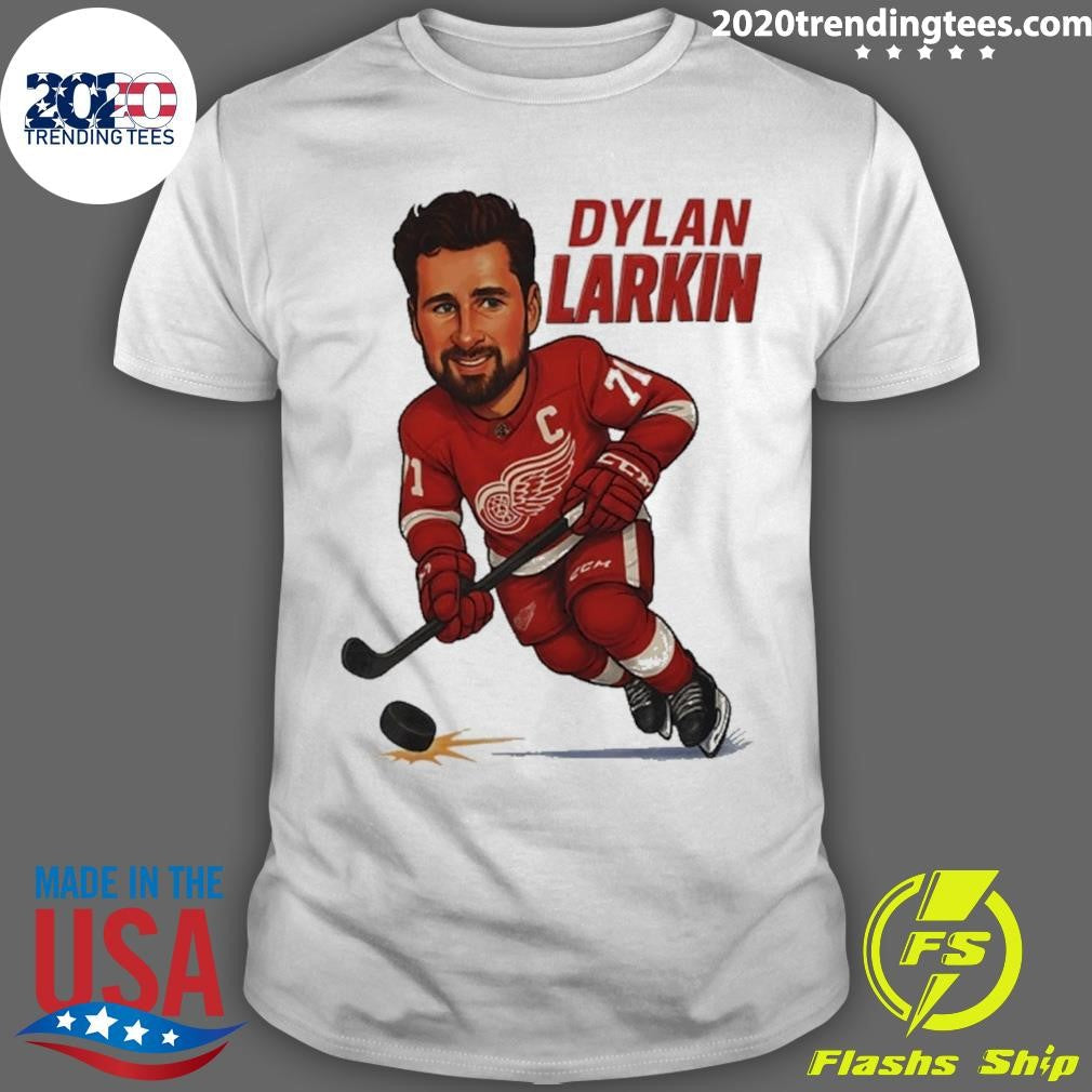 Dylan Larkin Detroit Red Wings Hockey Player Caricature Shirt Unisex T-shirt, Sweatshirt, Hoodie, Long Sleeve Tee - T-Shirt, Sweatshirt, Hoodie