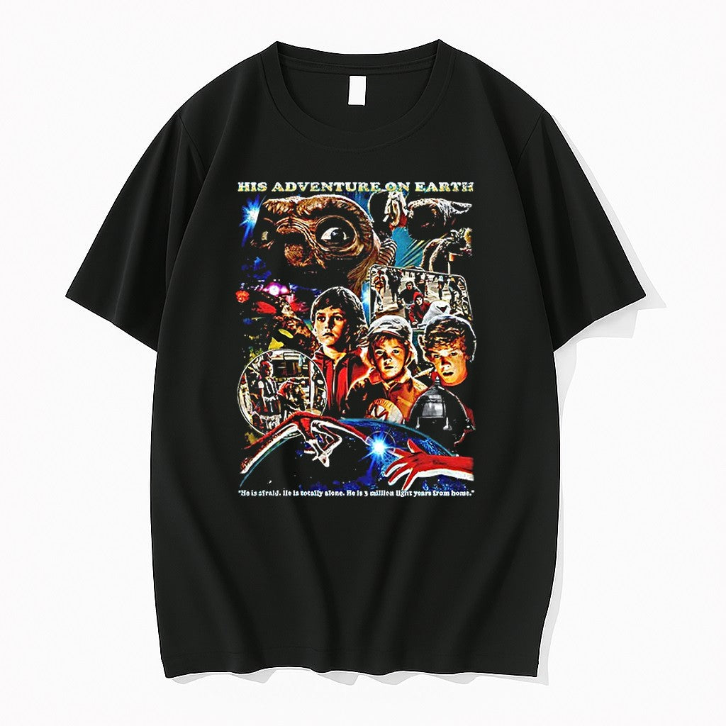 E T The Extra Terrestrial His Adventure On Earth Tshirts Sweater Hoodie Jpg Unisex T-shirt, Sweatshirt, Hoodie, Long Sleeve Tee - T-Shirt, Sweatshirt, Hoodie